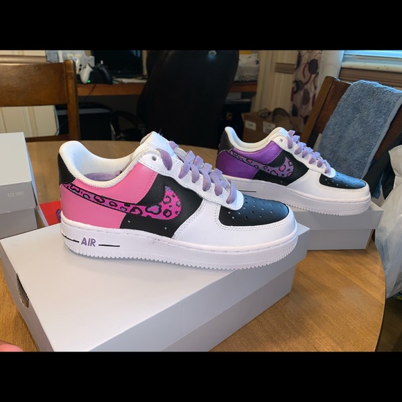 Nike Shoes - Custom Cheetah Air Force Ones